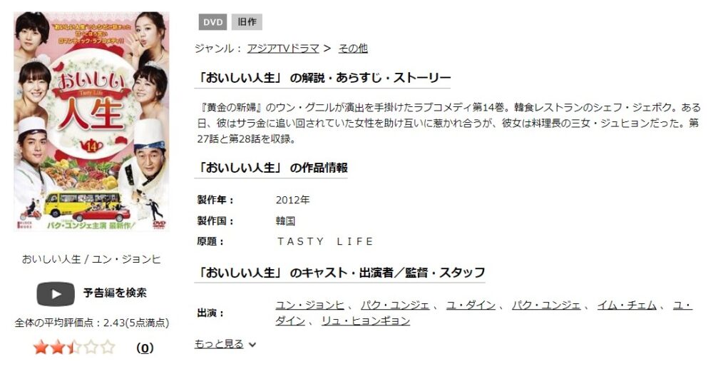 おいしい人生　韓国ドラマ.